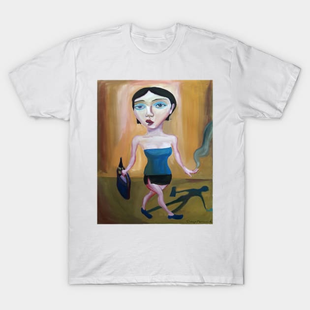 Shopping girl T-Shirt by diegomanuel